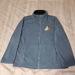 Danbury Mint Labrador Retriever Embroidered Women's  Fleece Jacket Size Xl